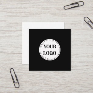 Cartão De Visita Quadrado Trendy na moda e marca elegante