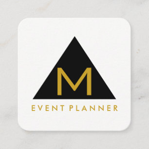 Cartão De Visita Quadrado Triângulo Geométrico Simples