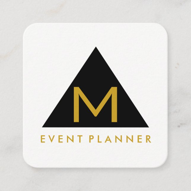 Cartão De Visita Quadrado Triângulo Geométrico Simples (Frente)