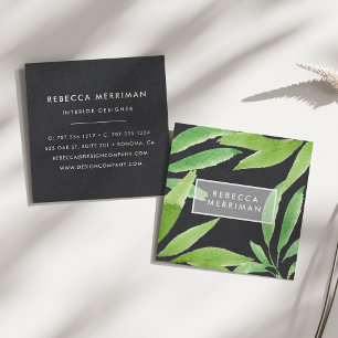 Cartão De Visita Quadrado Trópicos da meia-noite