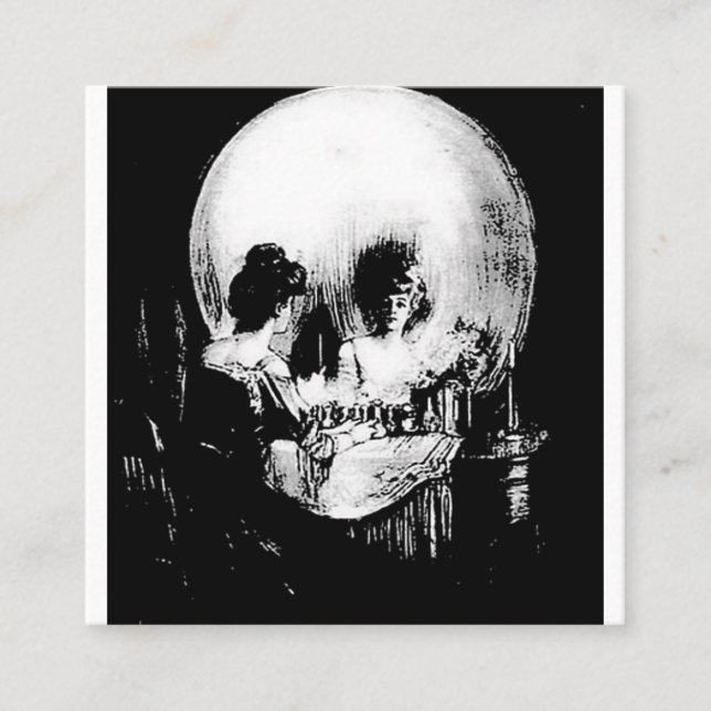 Cartão De Visita Quadrado Tudo É Vanity Charles Allan Gilbert (Frente)