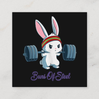 Cartão De Visita Quadrado Turnos De Sl Ness Rabbit Cony Lover Gym Workout
