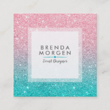 Turquesa e brilho rosa