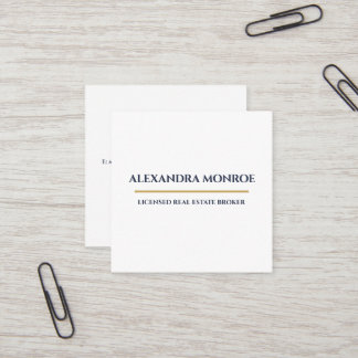 Cartão De Visita Quadrado Ultra-Modern Real Estate Square Business Card
