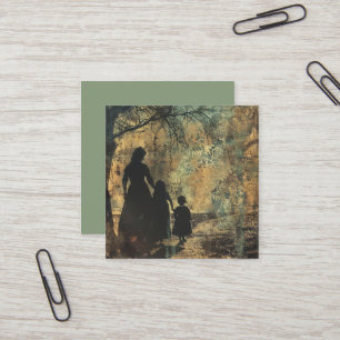 Cartão De Visita Quadrado Um Design de Série Mãe Gótica #9