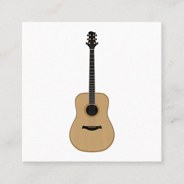 Cartão De Visita Quadrado Um violão adorável (Frente)