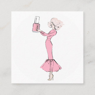 Cartão De Visita Quadrado Unhas