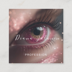 Cartão De Visita Quadrado Unhas de cabeleireiro Makeup Eyelash Unidades de R