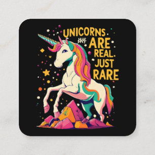 Cartão De Visita Quadrado Unicórnio é raro