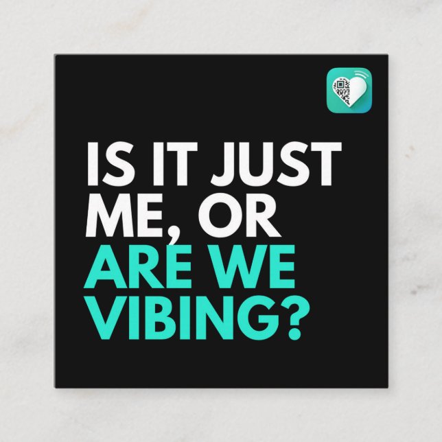 Cartão De Visita Quadrado Vamos ver 2.0 (Frente)