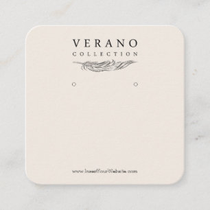 Cartão De Visita Quadrado Verano Earring