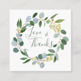 Cartão De Visita Quadrado Verde-casado, solo eucalipto