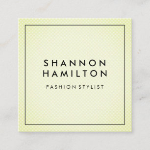 Cartão De Visita Quadrado Verde padrão de escala flexível