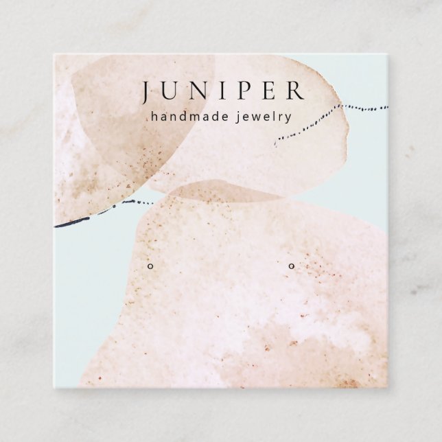 Cartão De Visita Quadrado Vídeo de Joia Arranjada por Aquarelas Artísticas (Frente)