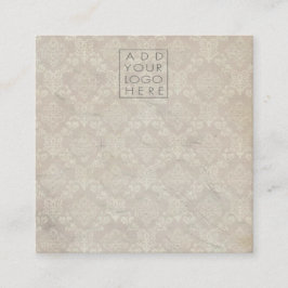 Cartão De Visita Quadrado Vintage Damask Earrings Backing Cards Add Logo