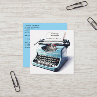 Cartão De Visita Quadrado Vintage Typewriter Business Card