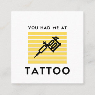 Cartão De Visita Quadrado Você me fez tatuar