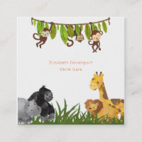 Watercolor Safari Jungle Animal Illustration