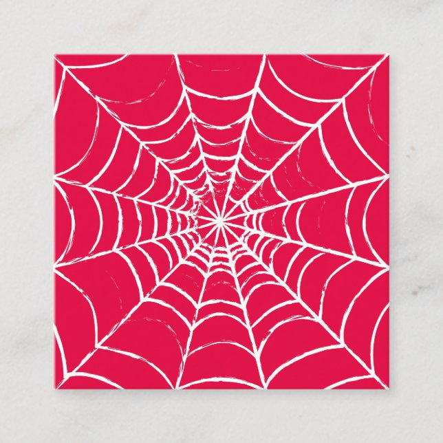 Cartão De Visita Quadrado Web Rosa (Frente)