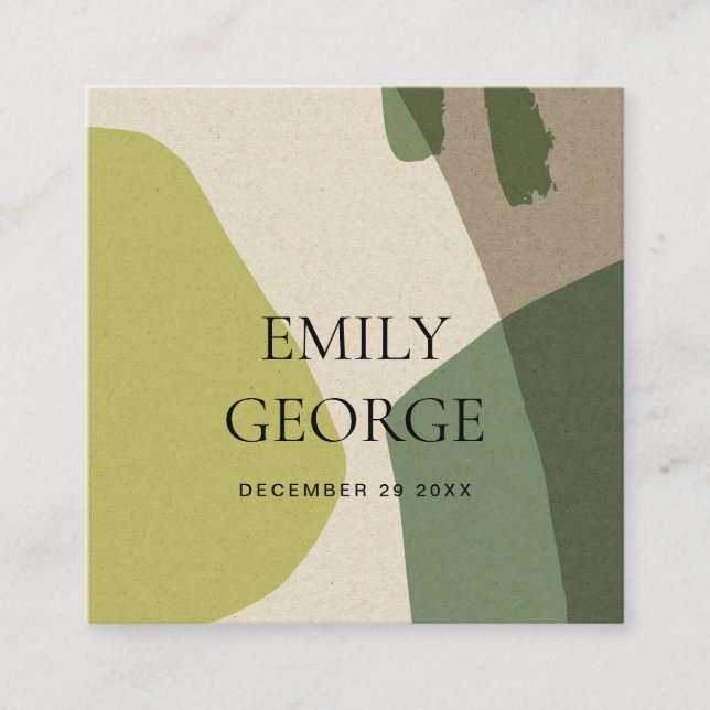 CARTÃO DE VISITA QUADRADO WEBSITE MODERNO ABSTRATO ART ART (Frente)