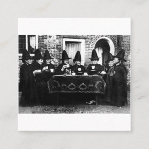 Cartão De Visita Quadrado Welsh Witches - Vintage do Tea Party