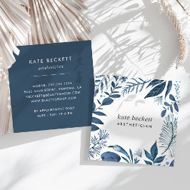 Cartão De Visita Quadrado Wild Azure | Quadro botânico