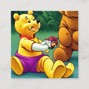 Cartão De Visita Quadrado Winnie, o Pooh 2.