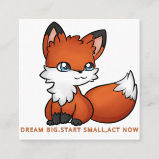 Cartão De Visita Quadrado Wonderful fox