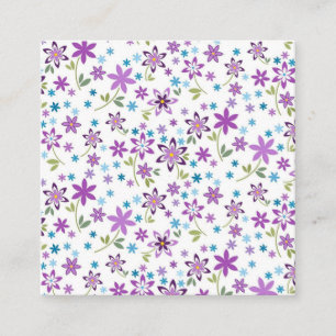 Cartão De Visita Quadrado Xmas Gift Bonito Ditsy Floral