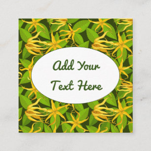 Cartão De Visita Quadrado Ylang Ylang Flores Exóticas