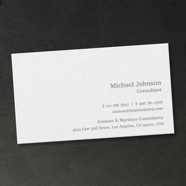 Cartão De Visita Quadrados Brancos Modernos Personalizados de Espes (Personalized Modern White Squares Premium Thick Business Card)