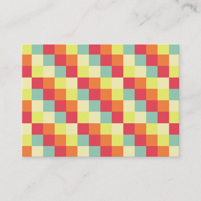 Cartão De Visita Quadrados de cores 010 (Frente)
