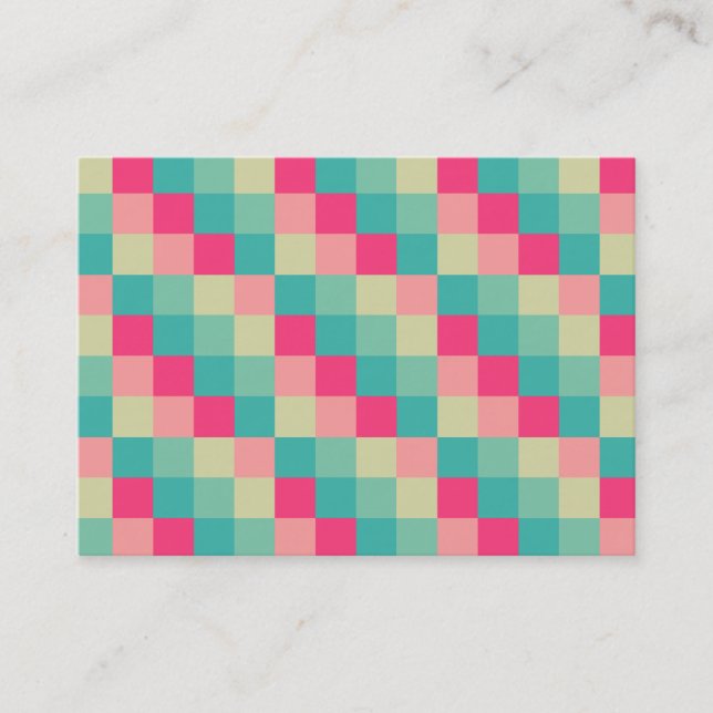Cartão De Visita Quadrados de cores 013 (Frente)