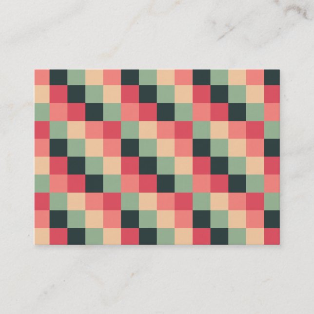 Cartão De Visita Quadrados de cores 015 (Frente)