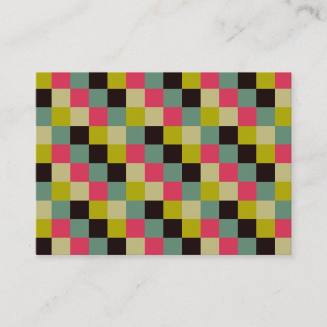 Cartão De Visita Quadrados de cores 06 (Frente)