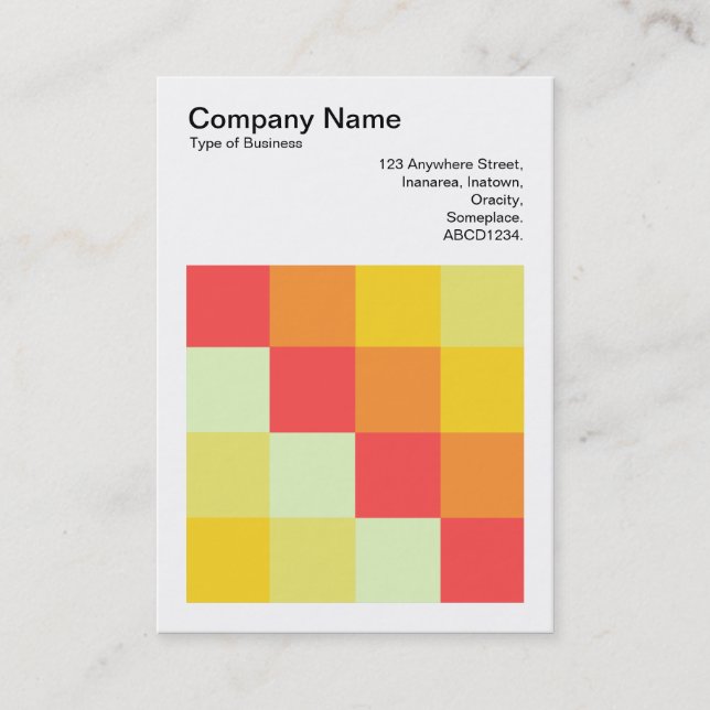 Cartão De Visita Quadrados de cores - 07 (Frente)