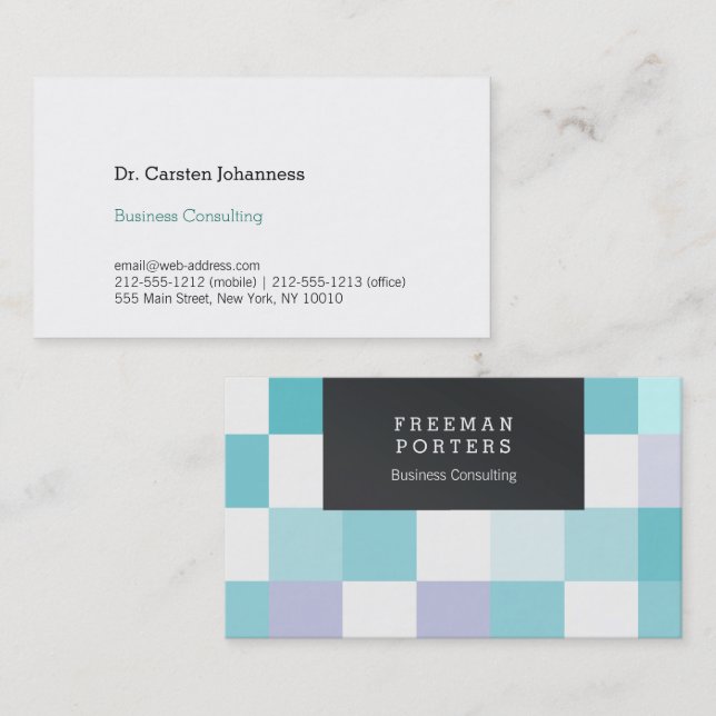 Cartão De Visita Quadratisco, sacado, elegante e cavaleiro (Frente/Verso)