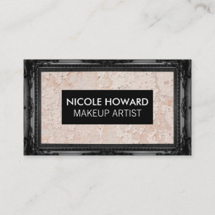 Cartão De Visita Quadro Antítico Preto Textura de Grunge de Pared