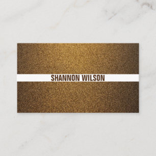 Cartão De Visita Quadro branco simples de cobre com brilho de cobre