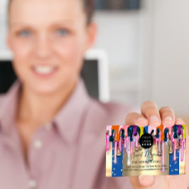 Cartão De Visita Quadro de Drives do Hológrafo de Confetti Glitter 