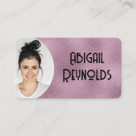 Cartão De Visita Quadro de Fotografias em Vidro Rosa