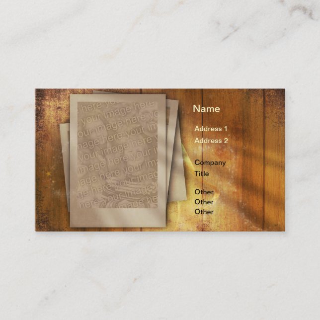 Cartão De Visita Quadro de Fotos (Frente)