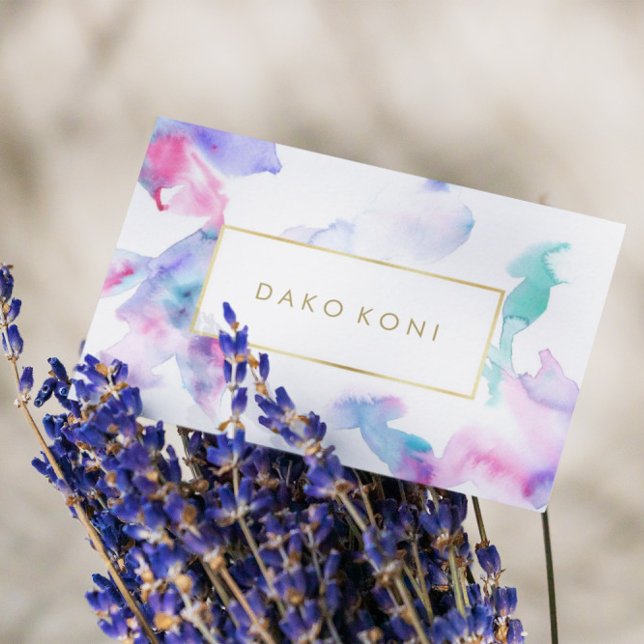 Cartão De Visita Quadro de ouro floral elegante (Criador carregado)