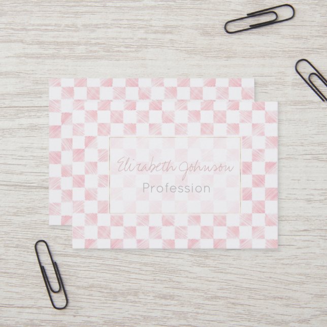 Cartão De Visita Quadro de referência Quadrados Brancos Modernos (Frente/Verso In Situ)