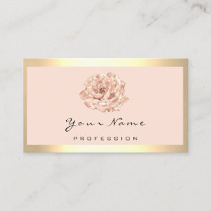 Cartão De Visita Quadro de Salão de Cabelo do Artista Dourado Flor