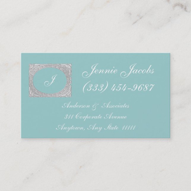 Cartão De Visita Quadro do estilo do Victorian com uma aparência (Frente)