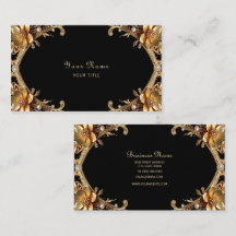Cartão de Visita Quadro Dourado Elegante