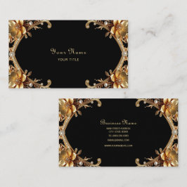 Cartão de Visita Quadro Dourado Elegante