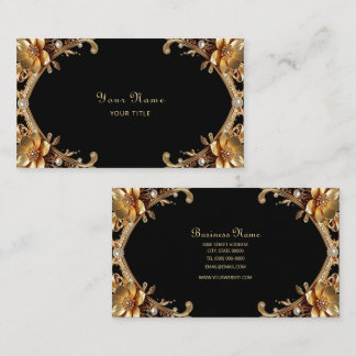 Cartão de Visita Quadro Dourado Elegante