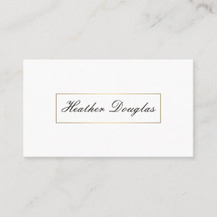 Cartão De Visita Quadro Dourado/tipografia Cursive